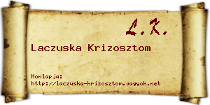 Laczuska Krizosztom névjegykártya